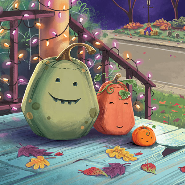 LIttle Orange Pumpkin Porch